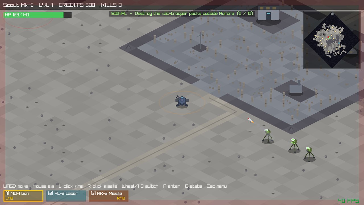 A Combine base compound on the moon Selene under an airless black sky